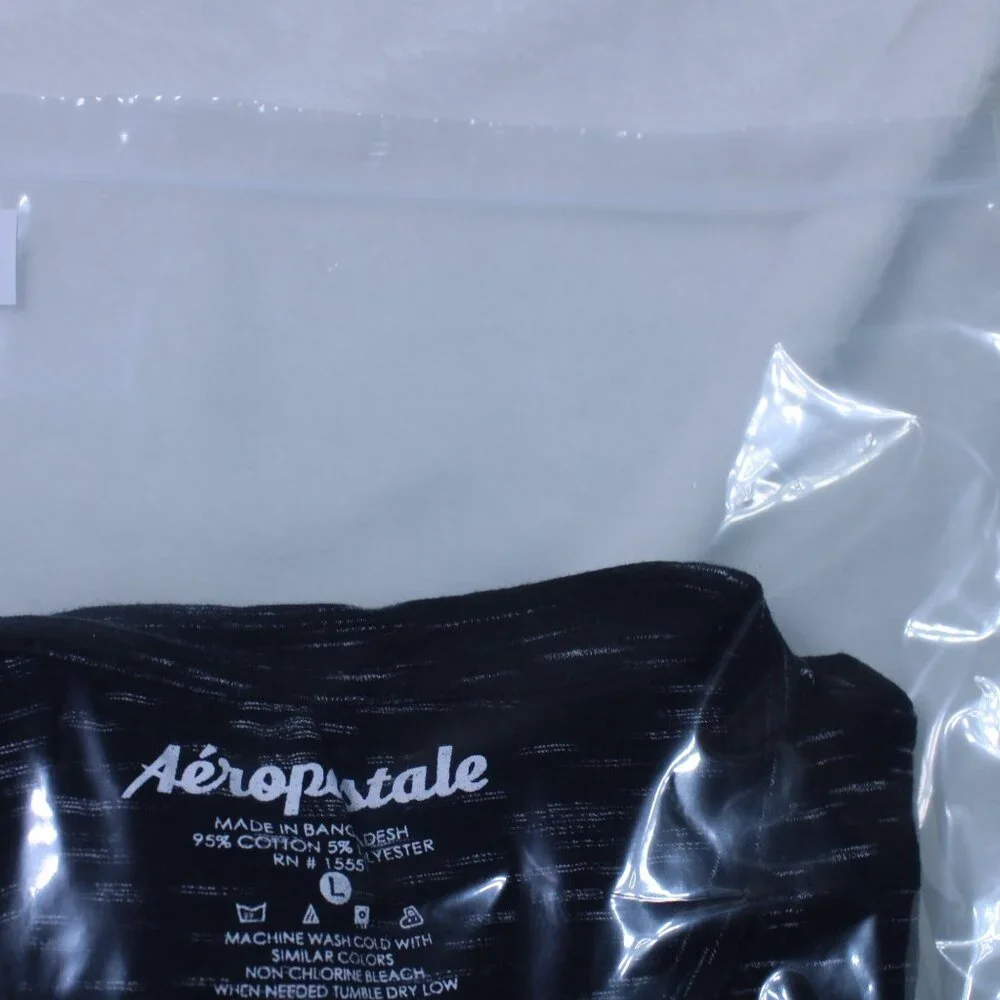 Aeropostale A87 Mens L Black And Grey T-Shirt Soft Lightweight - Picture 7 of 7